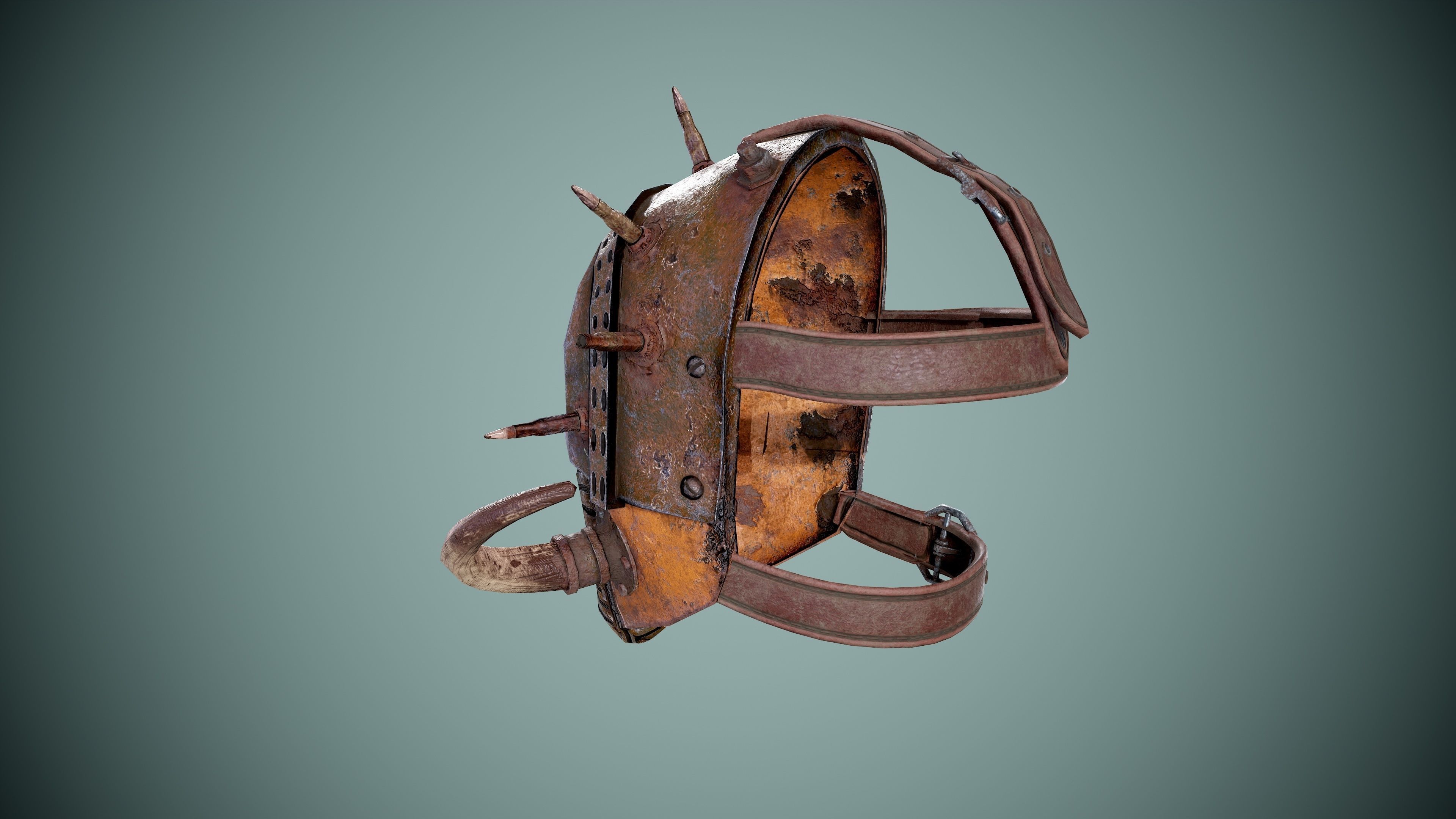 Post apocalyptic Mask Low-poly 3D model_21