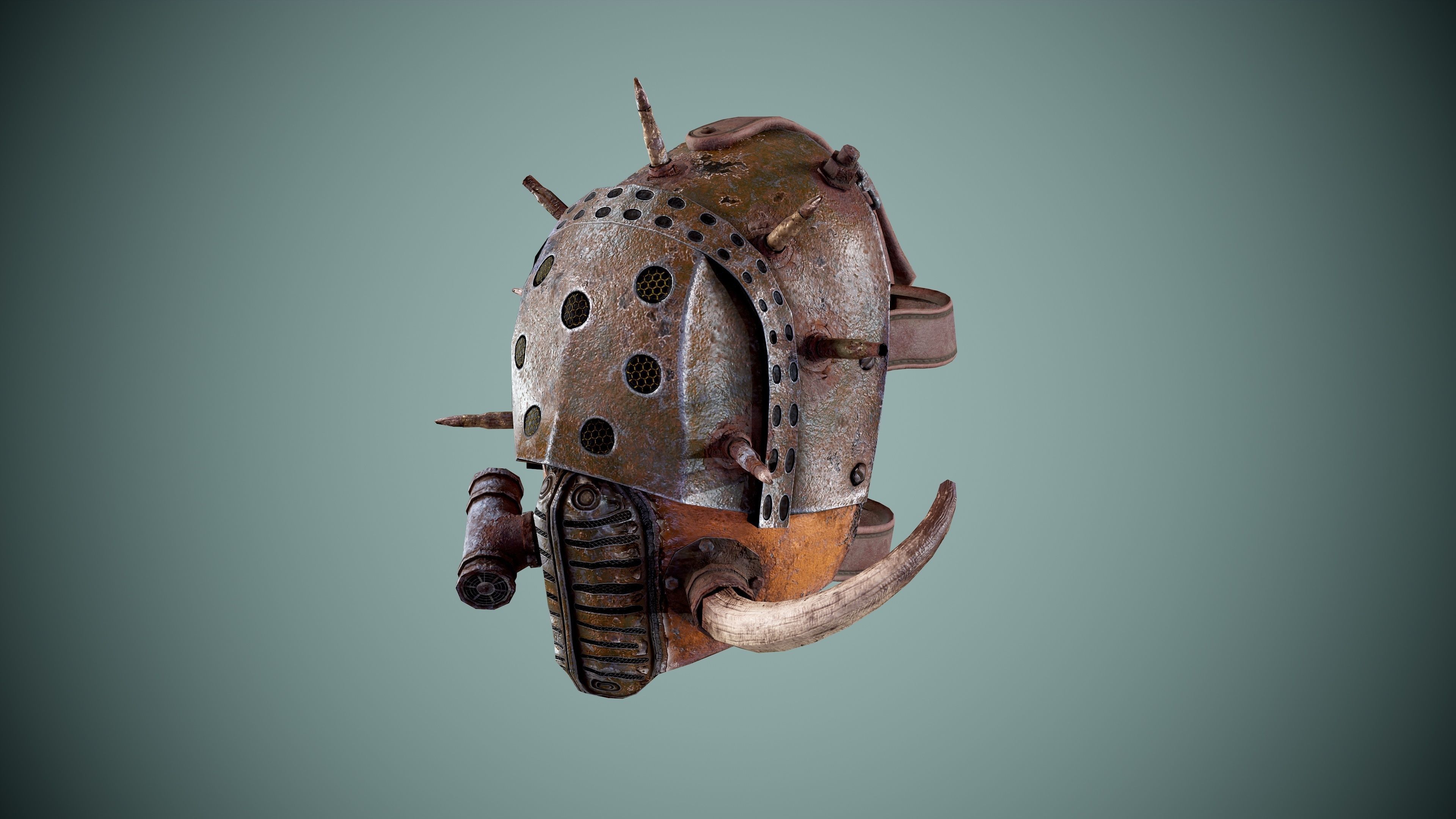Post apocalyptic Mask Low-poly 3D model_20