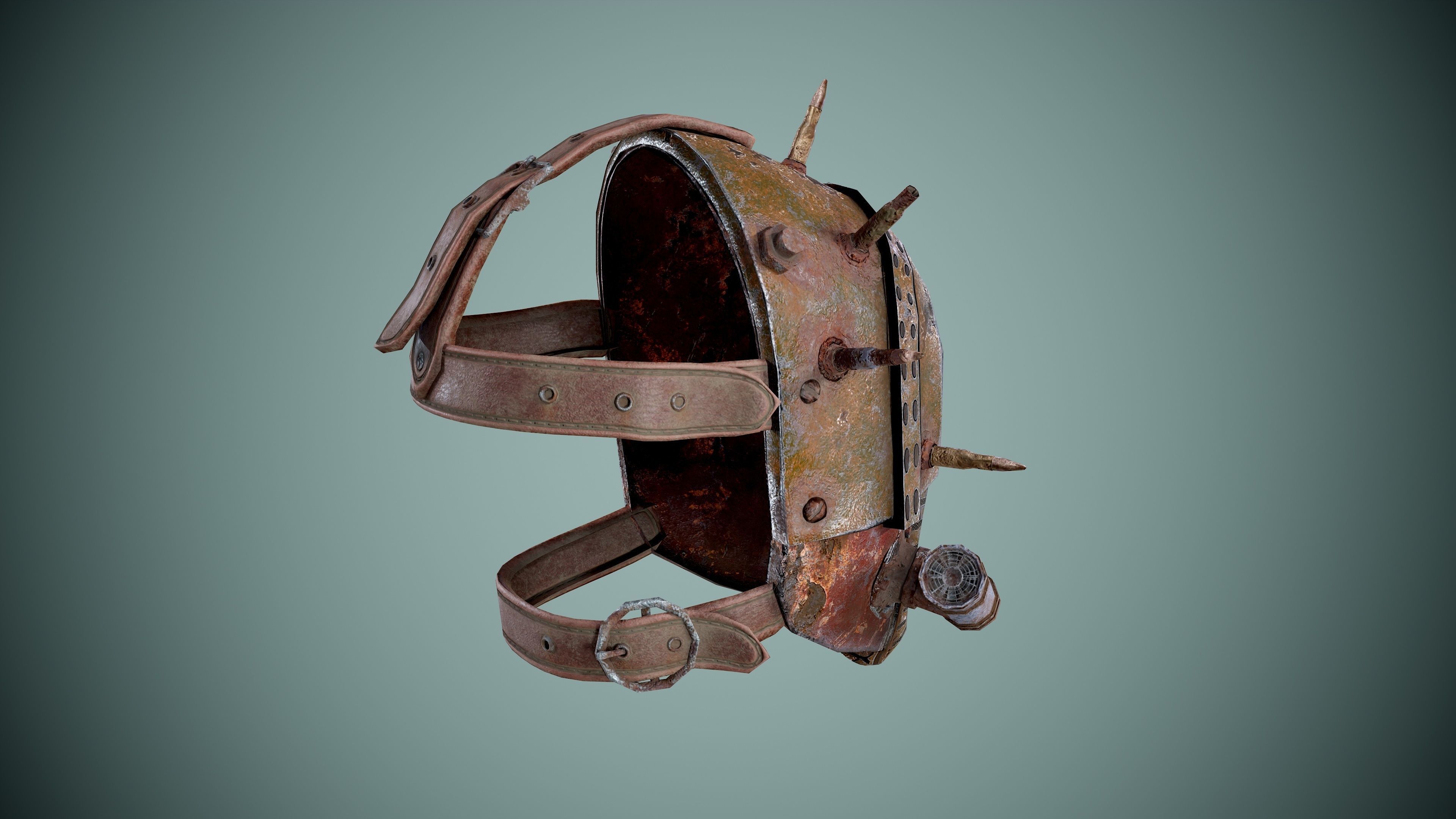 Post apocalyptic Mask Low-poly 3D model_17