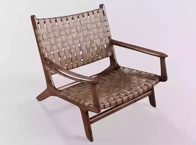 Leather Strap Lawn Chair
