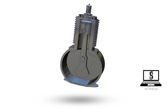 Simplified Engine System 3D print model