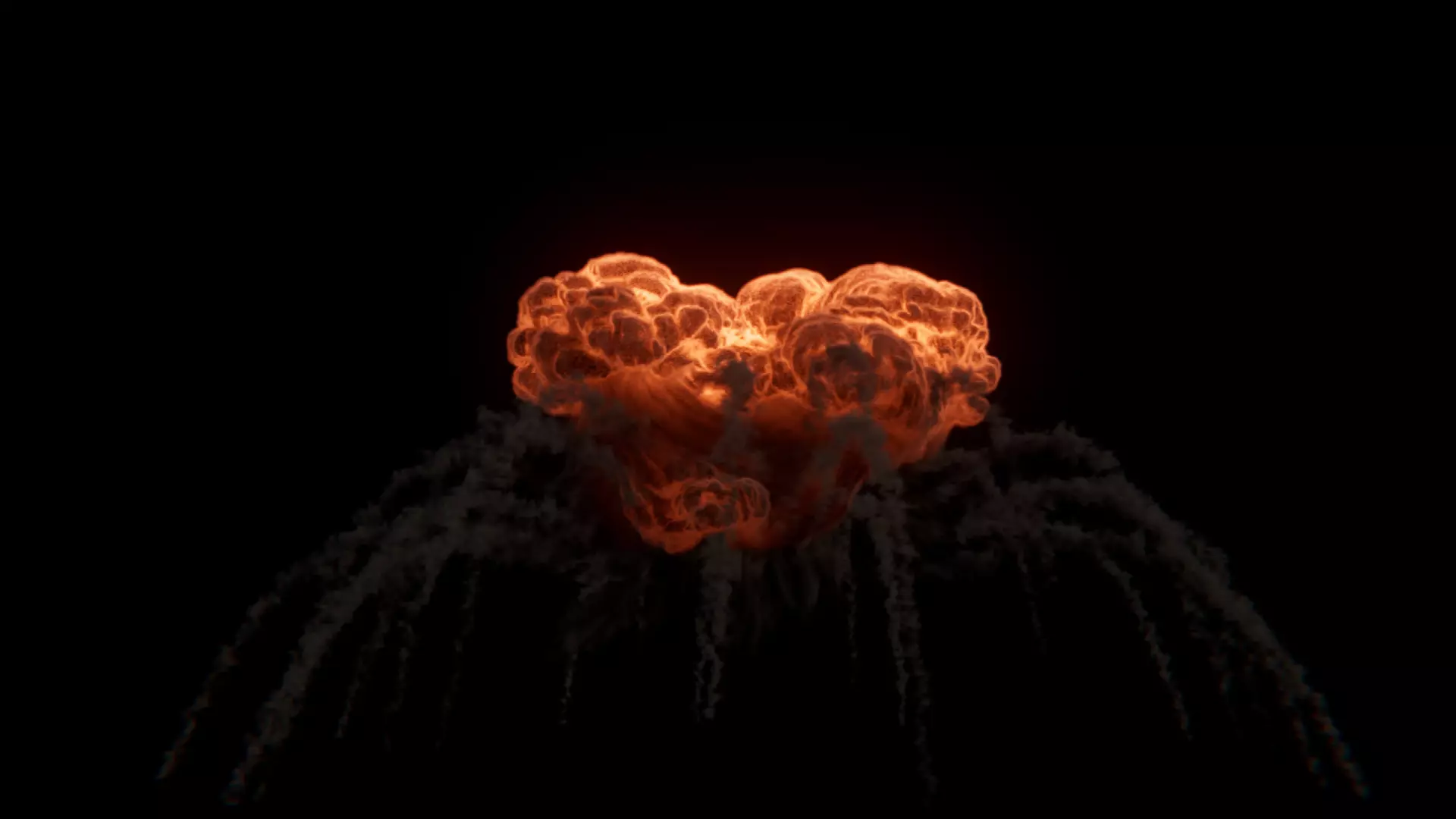 Realistic Explosion heart shaped 3D model_0