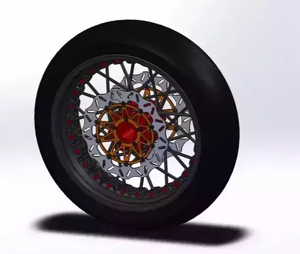 Motorcycle Wheel for Cafe Racer 3D print model