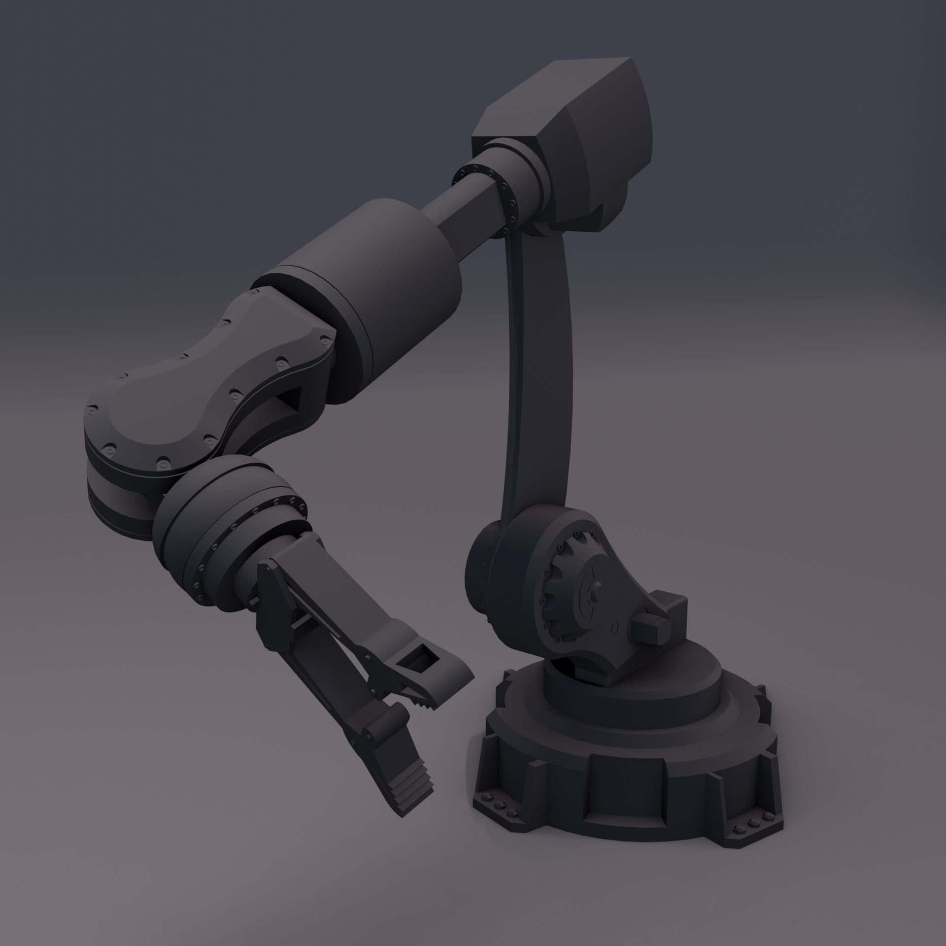 Robo-arm Free 3D model_10