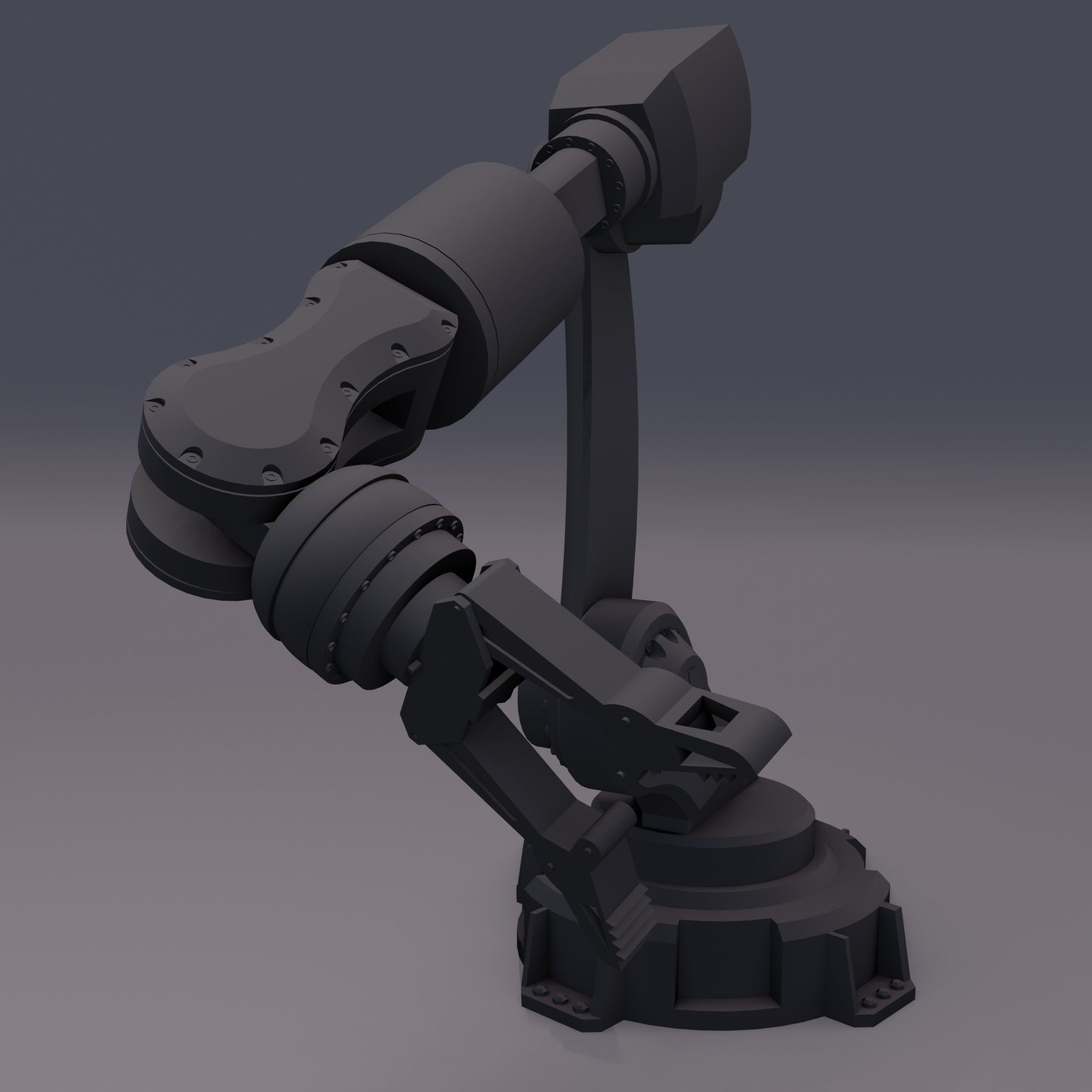 Robo-arm Free 3D model_5