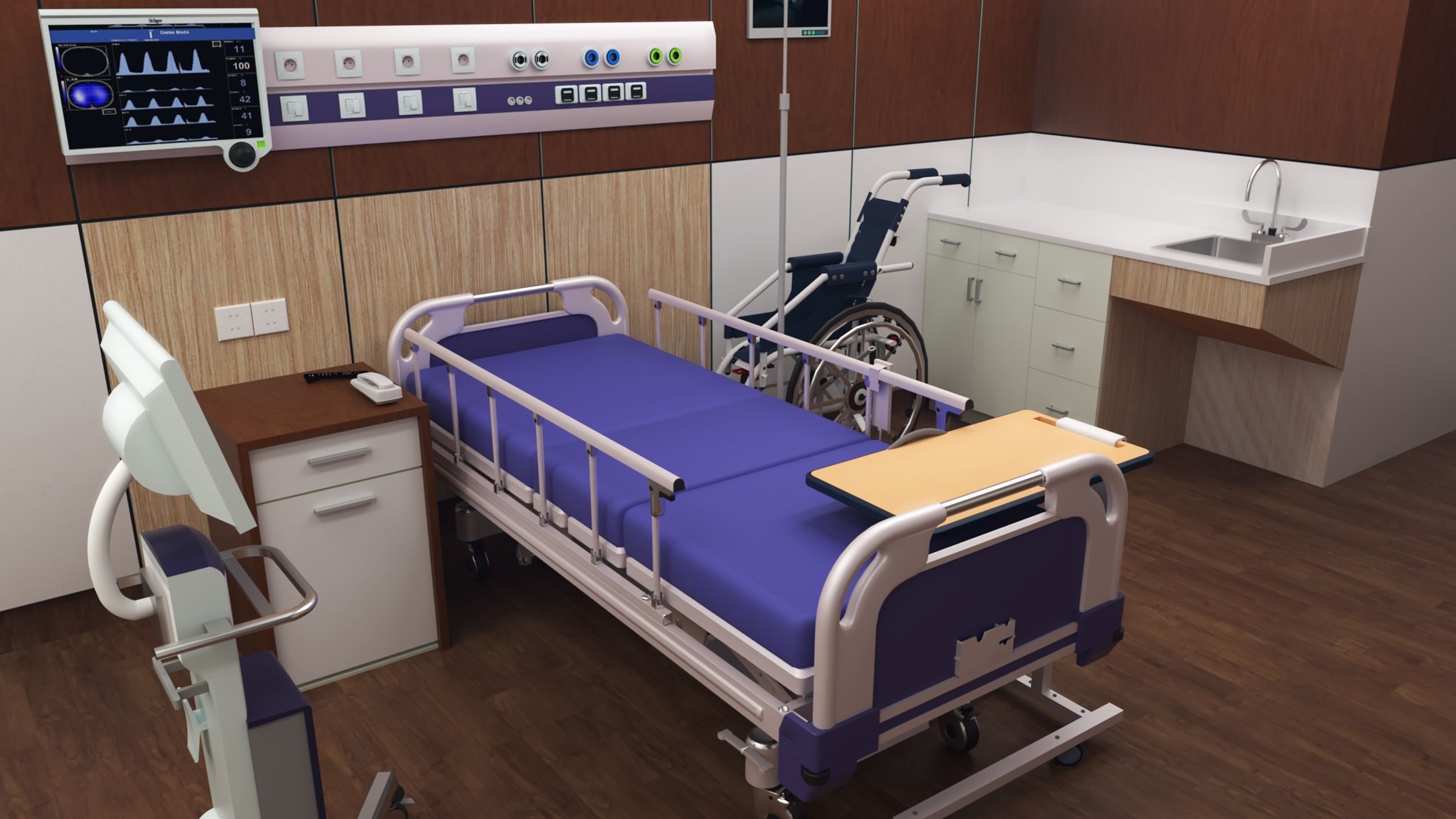 Medical Center-Complete Project -2d Plans - 3d Model Set 3D Model Collection_33