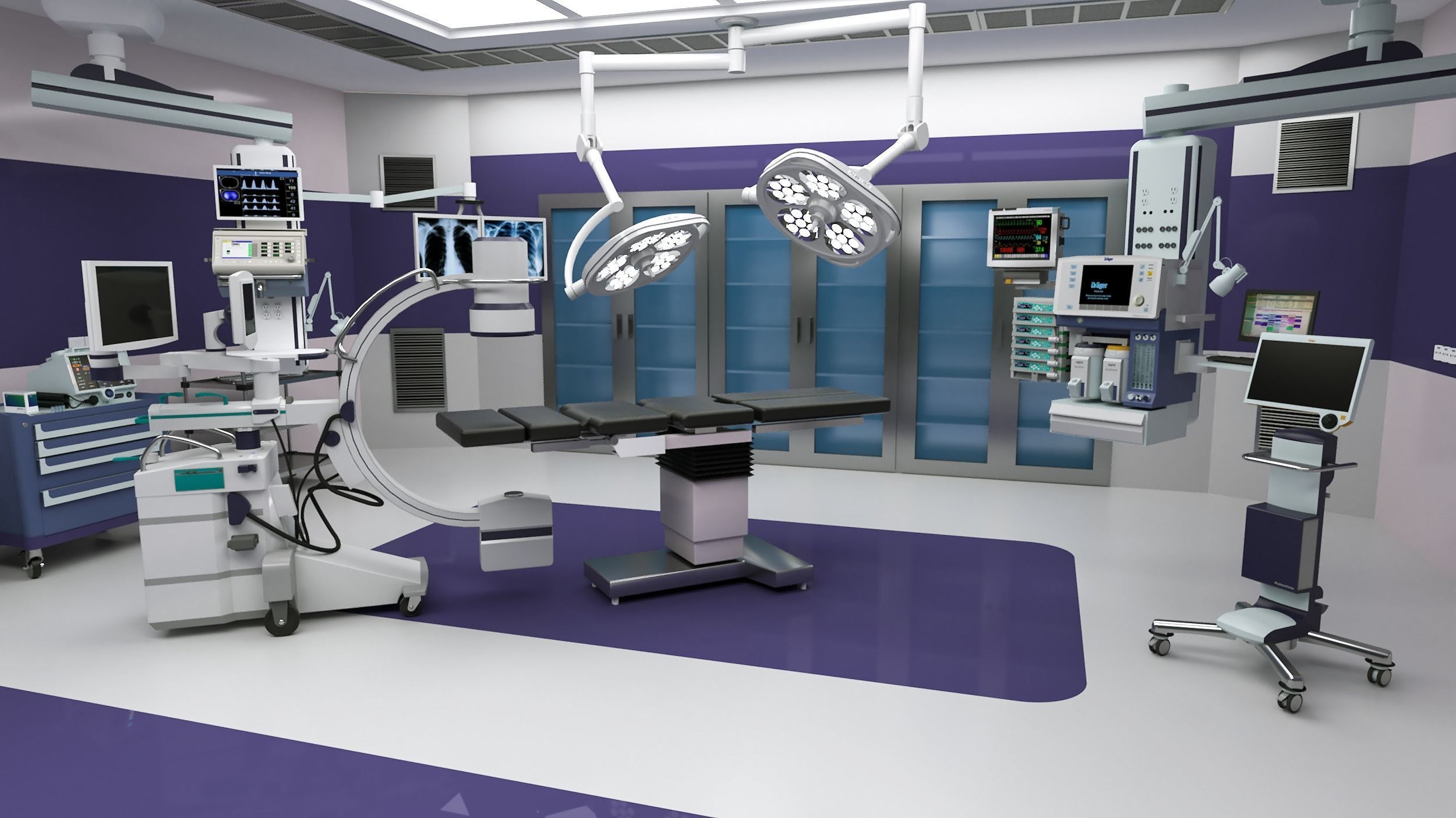 Medical Center-Complete Project -2d Plans - 3d Model Set 3D Model Collection_46