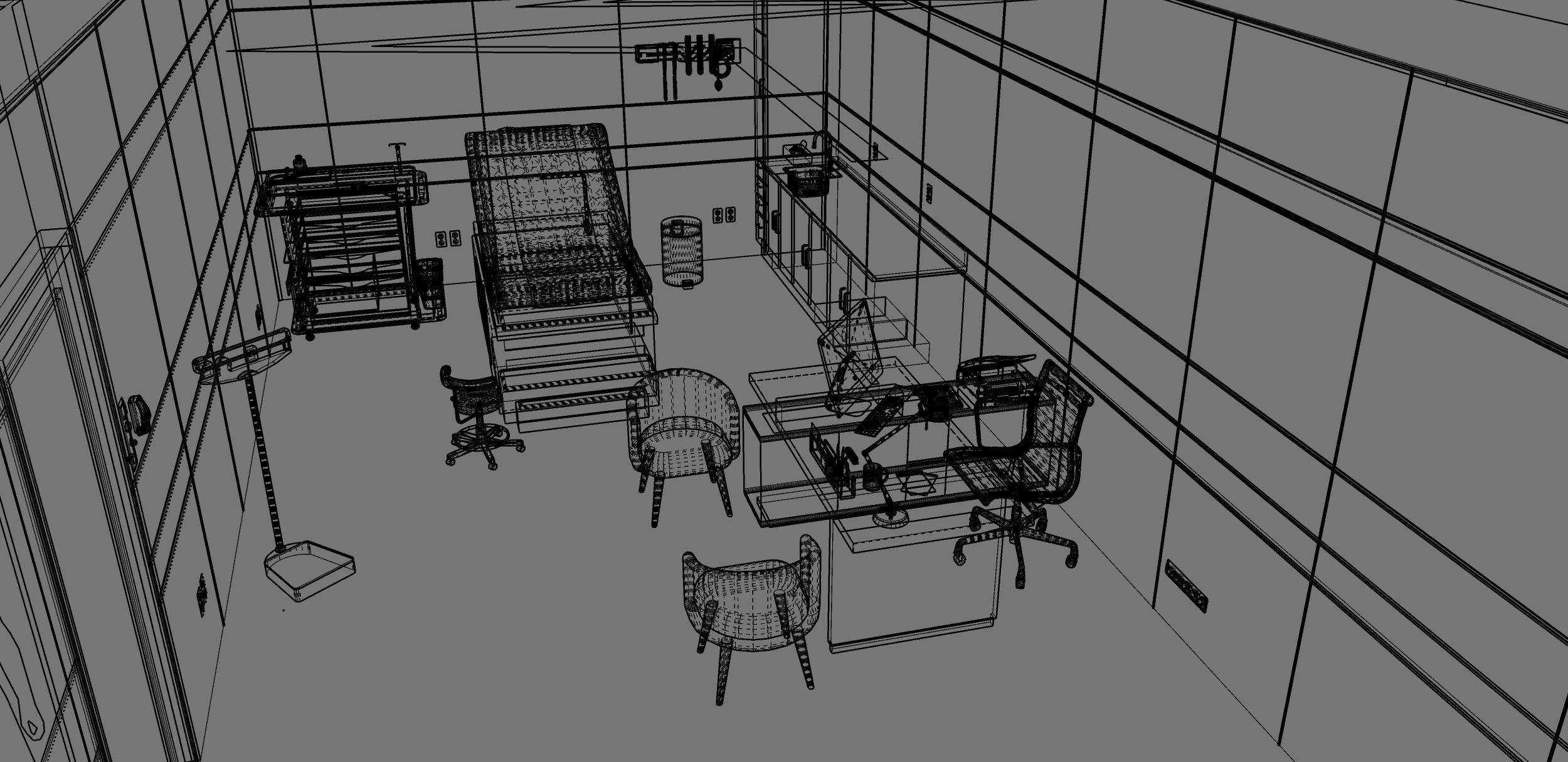 Medical Center-Complete Project -2d Plans - 3d Model Set 3D Model Collection_16
