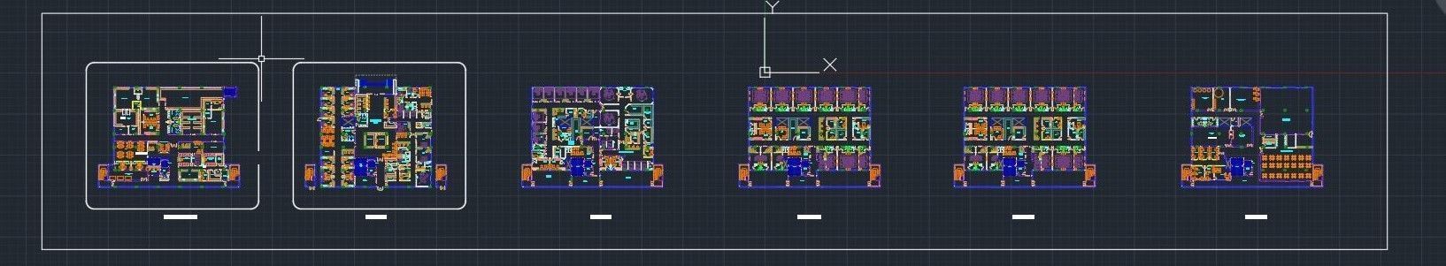 Medical Center-Complete Project -2d Plans - 3d Model Set 3D Model Collection_9