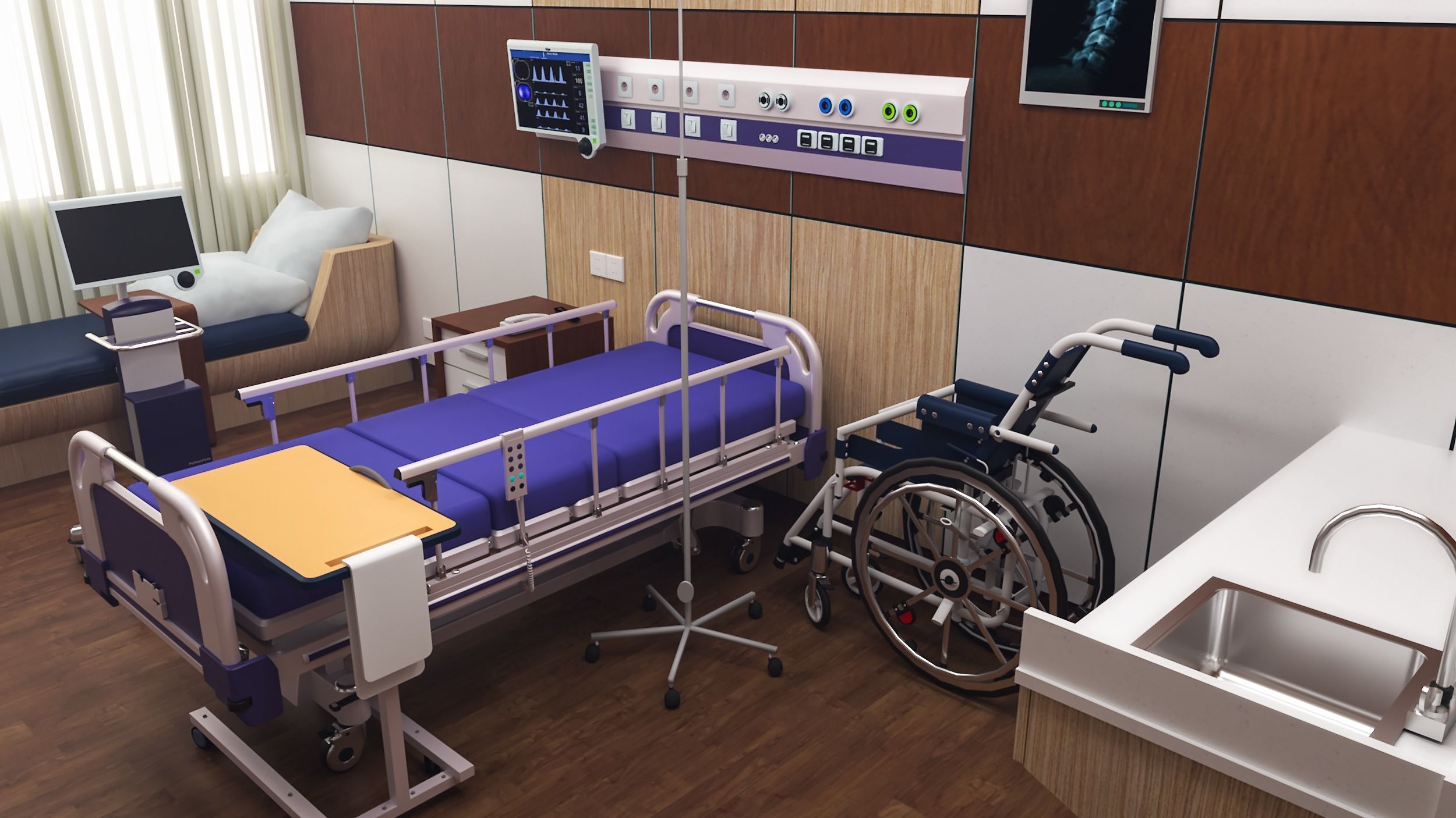 Medical Center-Complete Project -2d Plans - 3d Model Set 3D Model Collection_32