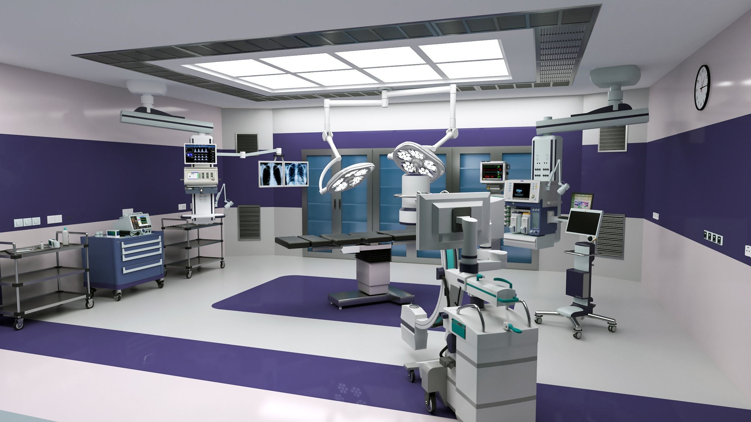 Medical Center-Complete Project -2d Plans - 3d Model Set 3D Model Collection_47