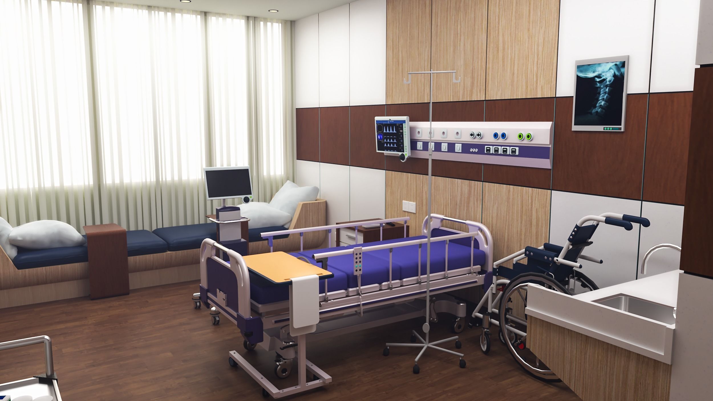 Medical Center-Complete Project -2d Plans - 3d Model Set 3D Model Collection_30