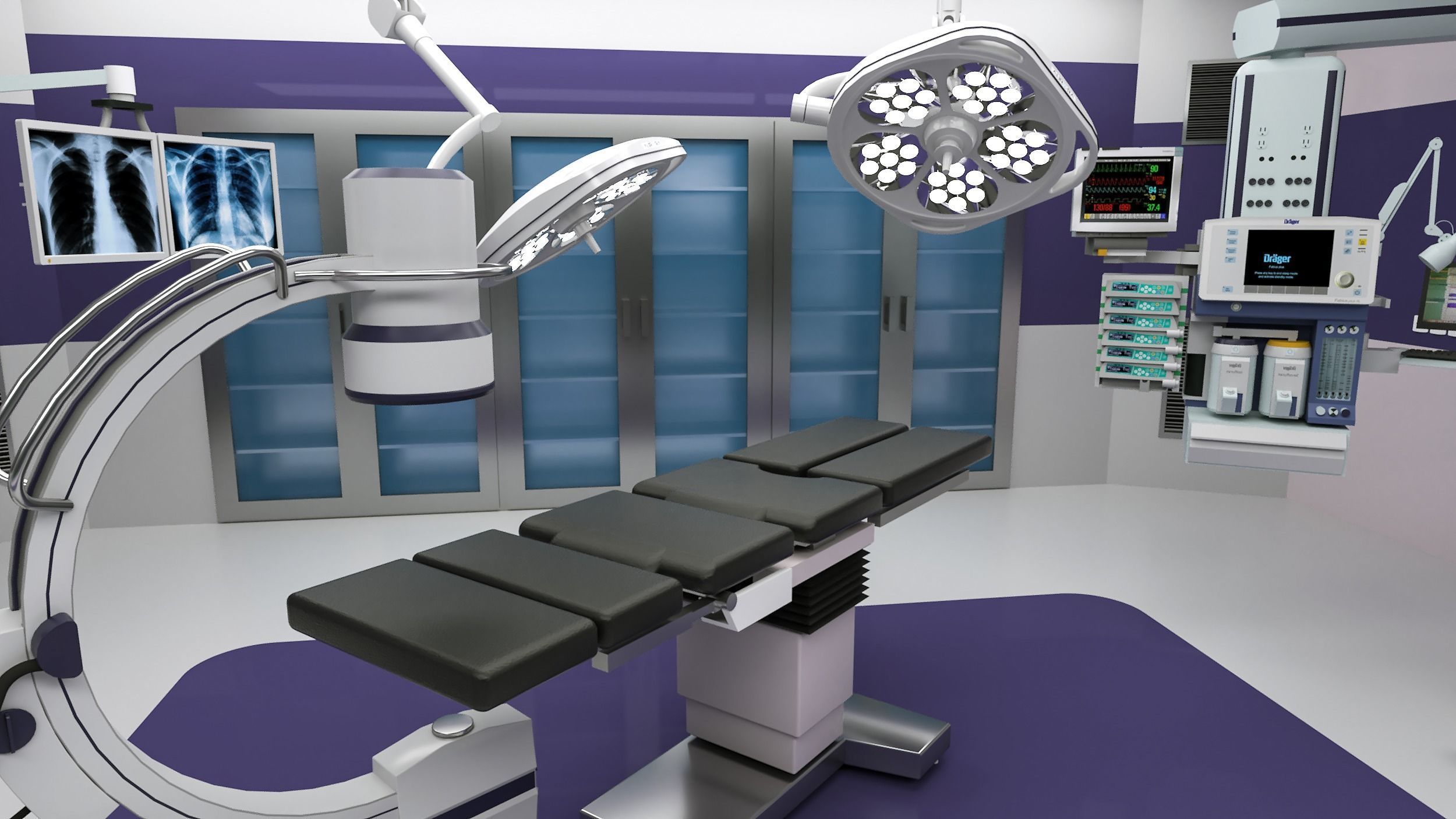 Medical Center-Complete Project -2d Plans - 3d Model Set 3D Model Collection_45