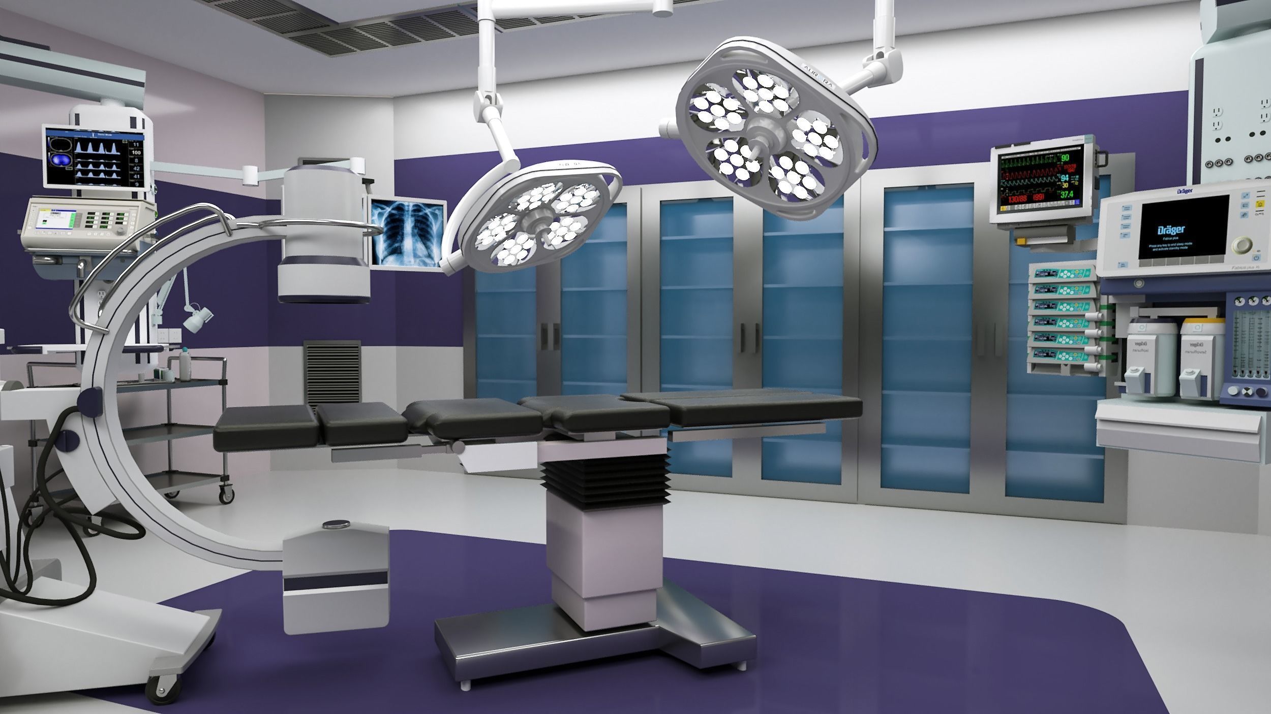 Medical Center-Complete Project -2d Plans - 3d Model Set 3D Model Collection_44