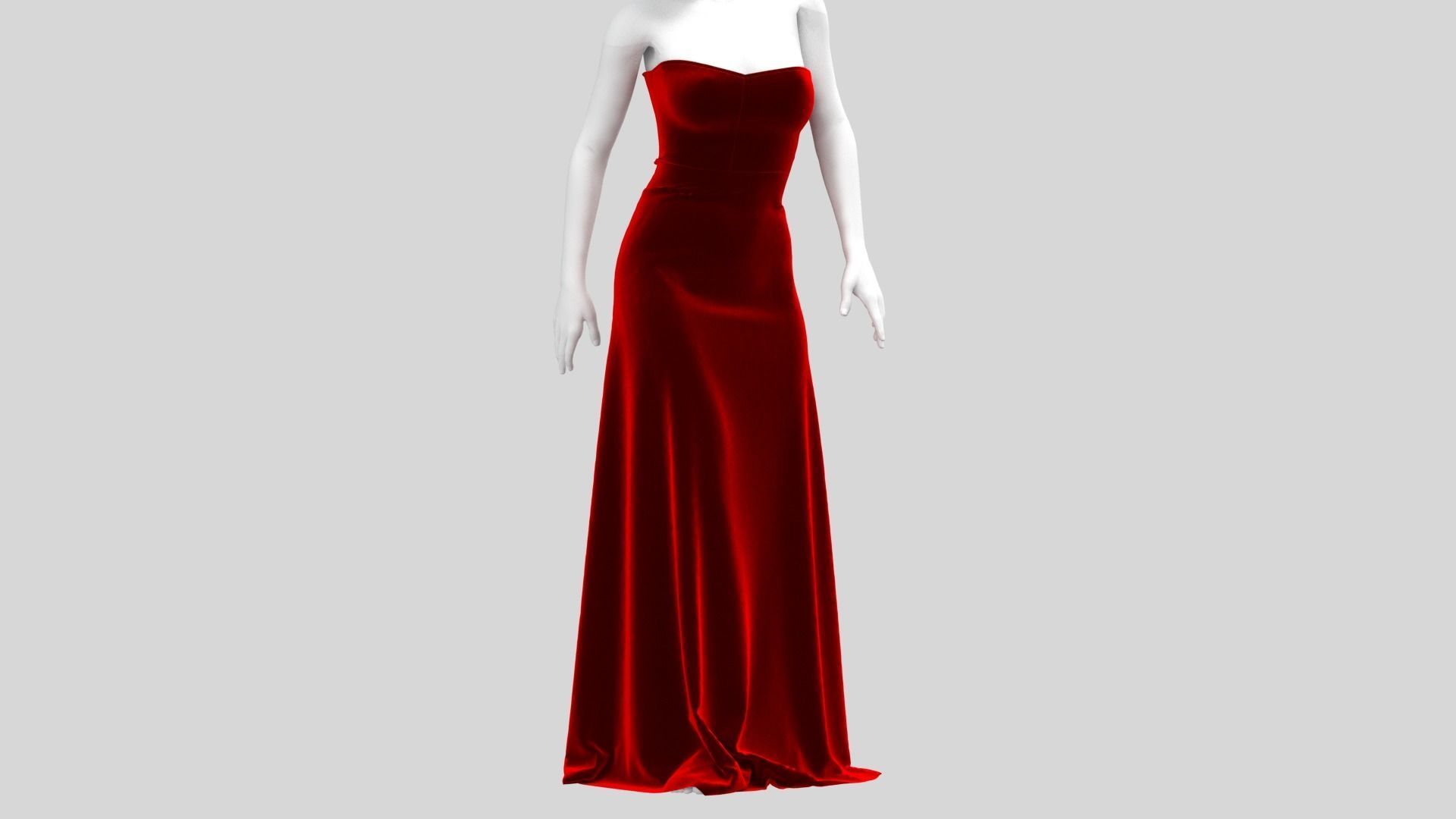 Collection Of Dresses 3D model_1