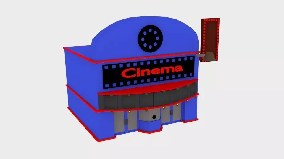 Cinema Cartoon 4 Low-poly 3D model