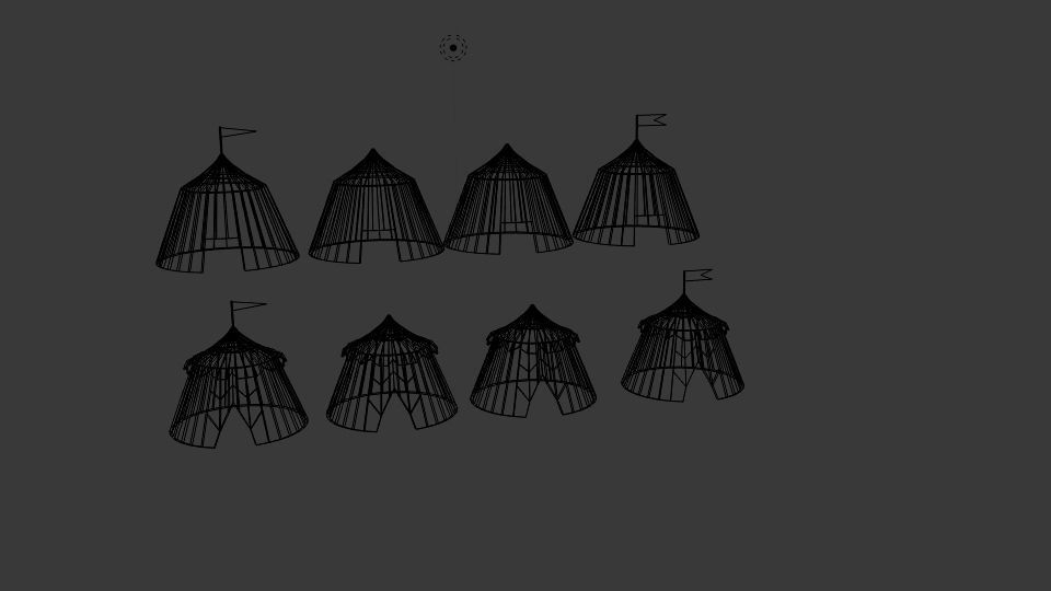  Tent Circus Low-poly 3D model_5