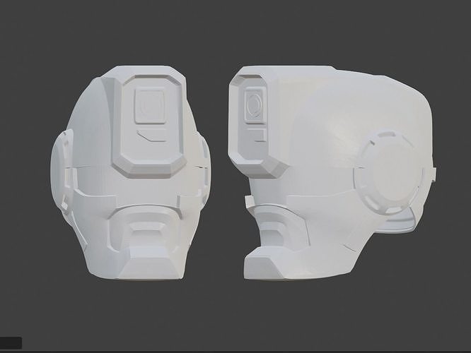 CYBERCOP MARS HELMET 3D PRINT READY FILES 3D print model
