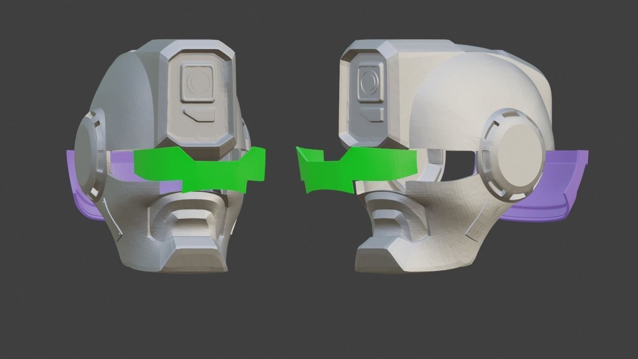 CYBERCOP MARS HELMET 3D PRINT READY FILES 3D print model_1