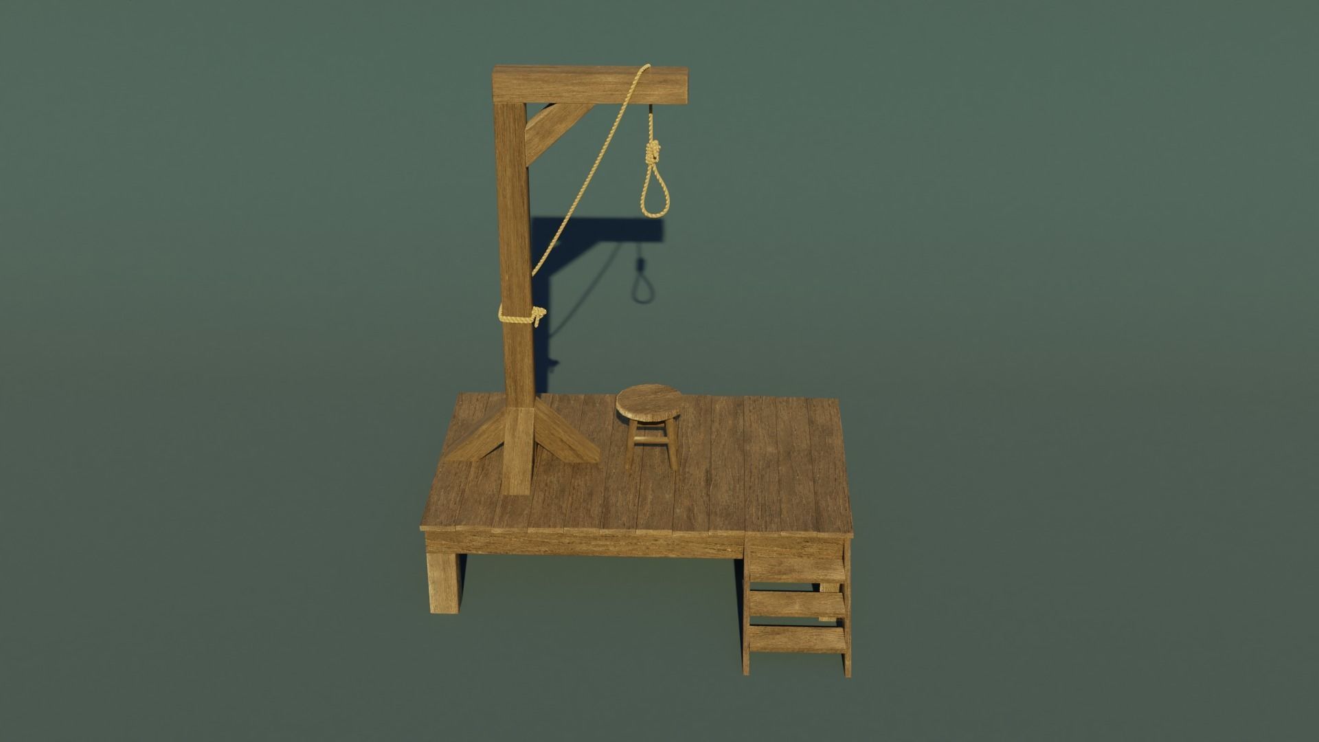 Medieval executions machines Low-poly 3D model_4