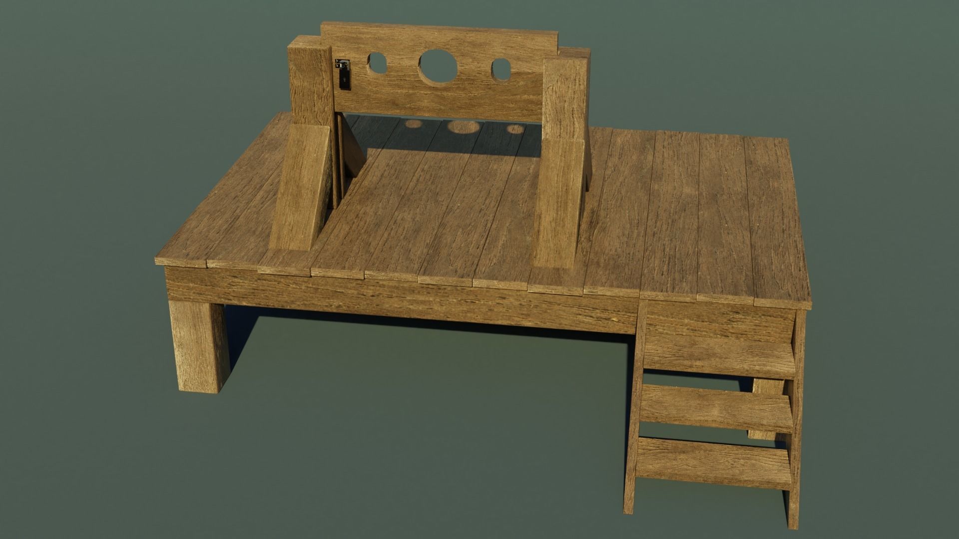 Medieval executions machines Low-poly 3D model_6