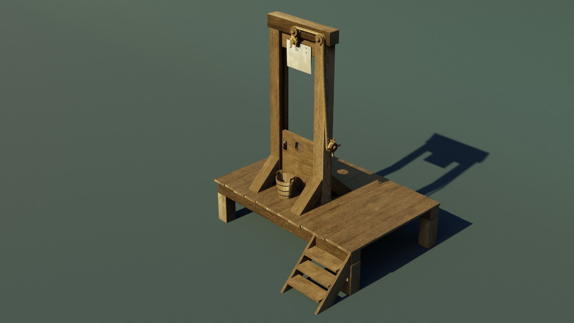 Medieval executions machines Low-poly 3D model_5