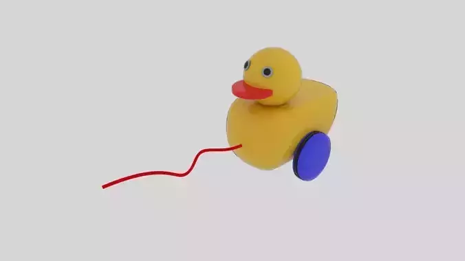 Single Duckling Toy Low-poly 3D model