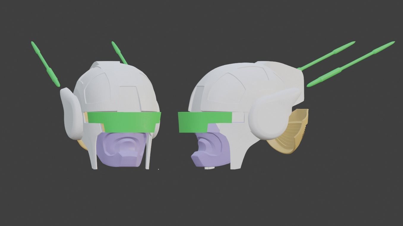 CYBERCOP SATURN HELMET 3D PRINT READY FILES 3D print model_1