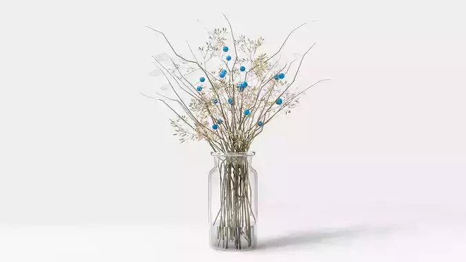 dry flowers vase