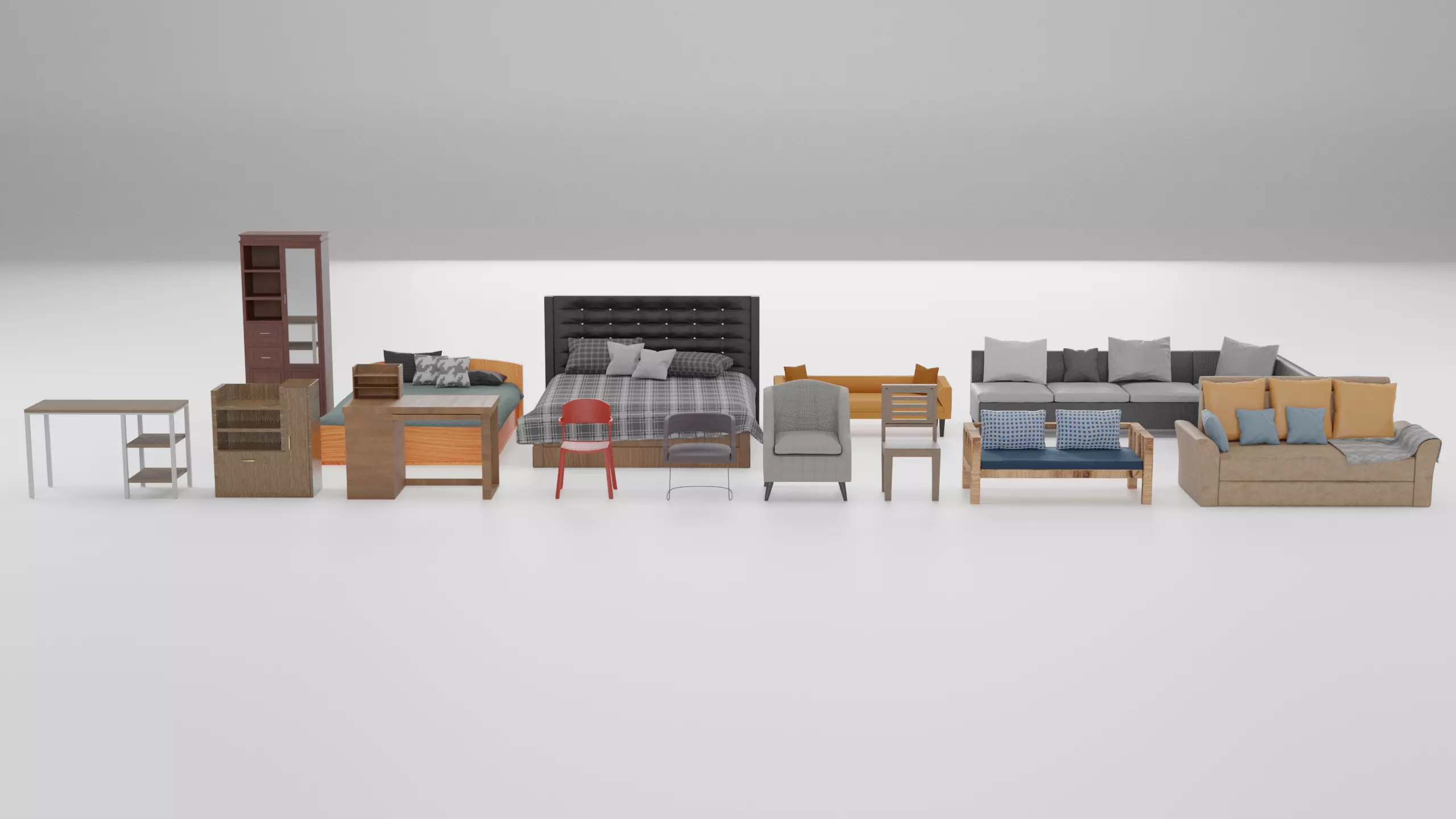 Furniture Set Of 14 3D model
