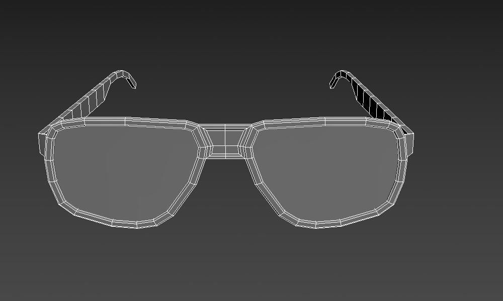 Sunglasses pair of Low-poly 3D model_3