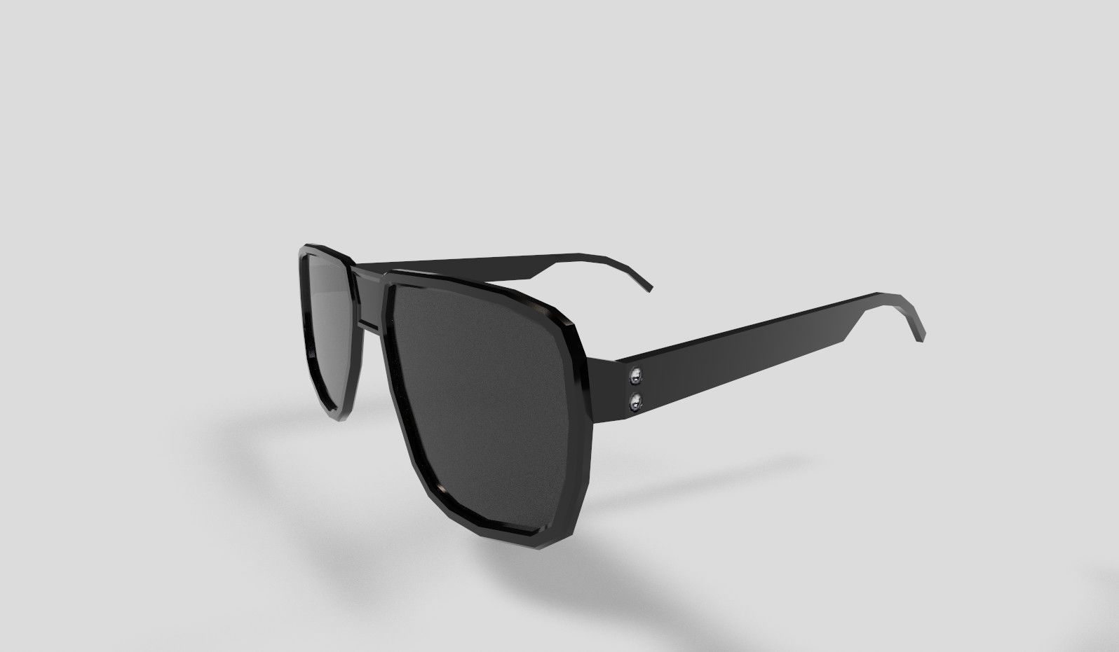 Sunglasses pair of Low-poly 3D model_4