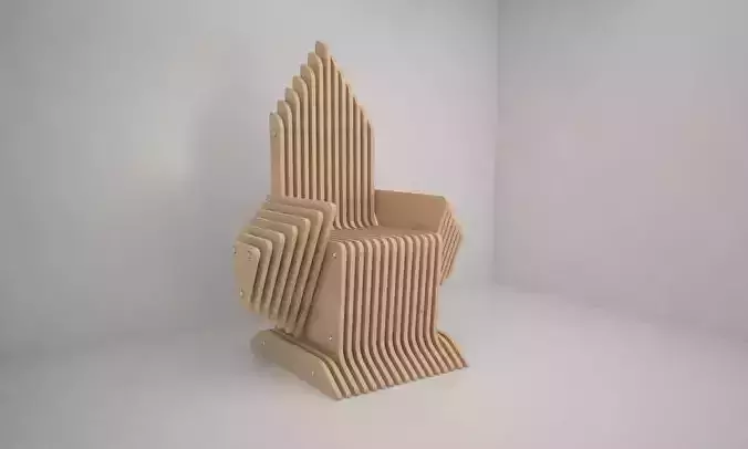 Parametric Wooden Royal Chair