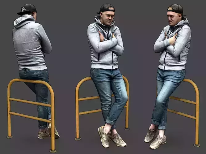 Stylized Man Character  3D model