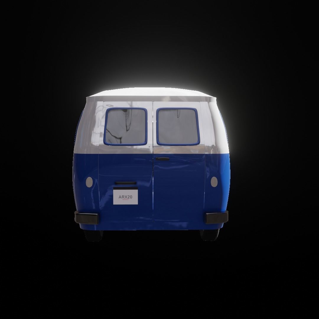 Small Bus  Low-poly 3D model_18