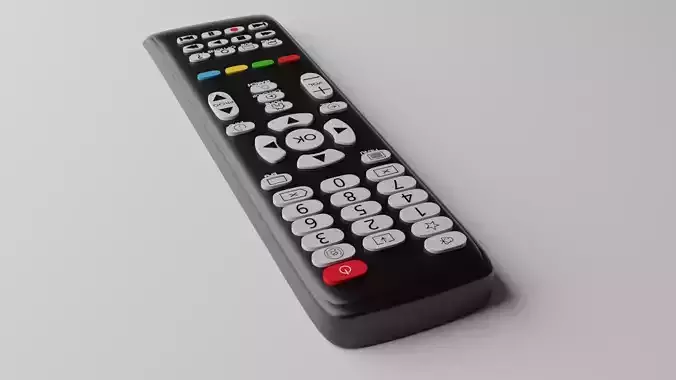 TV Remote Control 3D Model Low-poly 3D model TV Remote Control 3D Model Low-poly 3D model