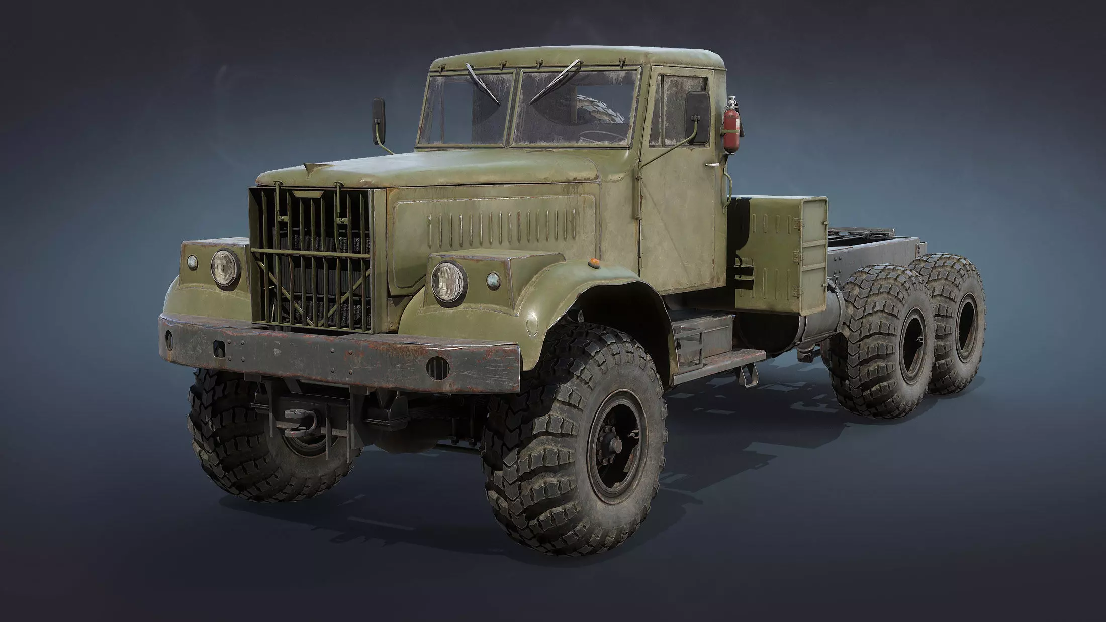 KrAZ-255B Chassis Low-poly 3D model