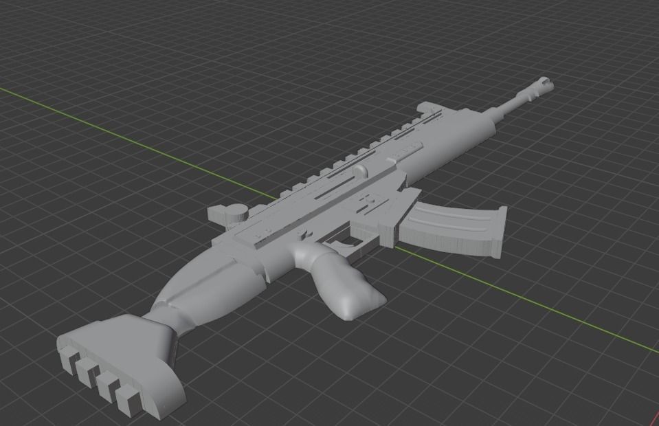 Fortnite Scar Carving 3D Model 3D print model_4