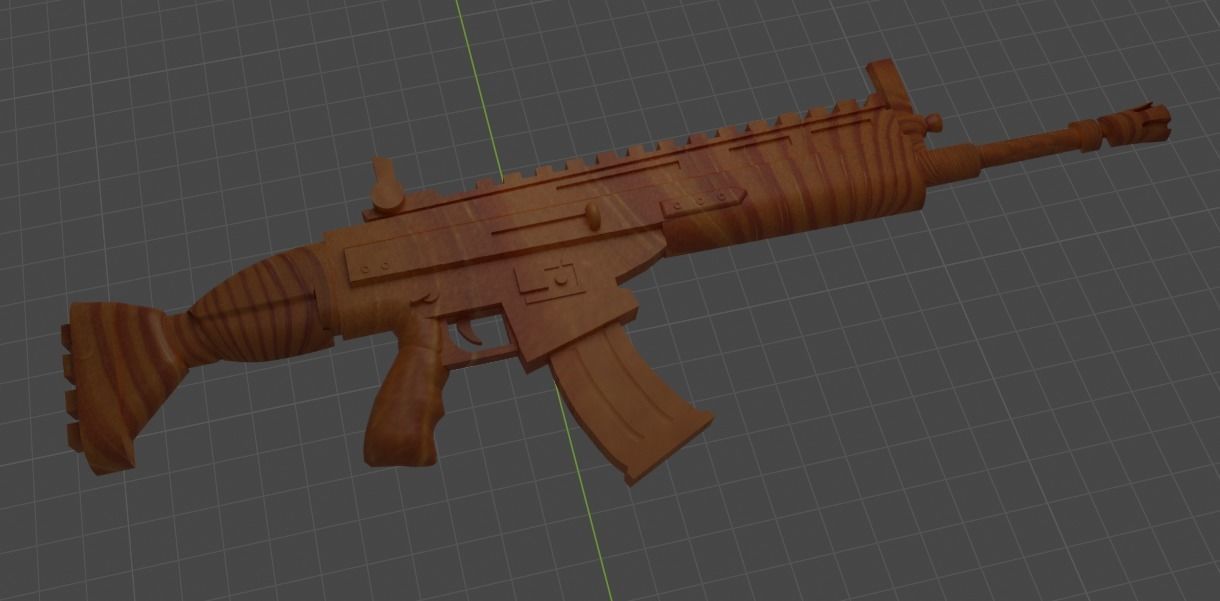 Fortnite Scar Carving 3D Model 3D print model_5