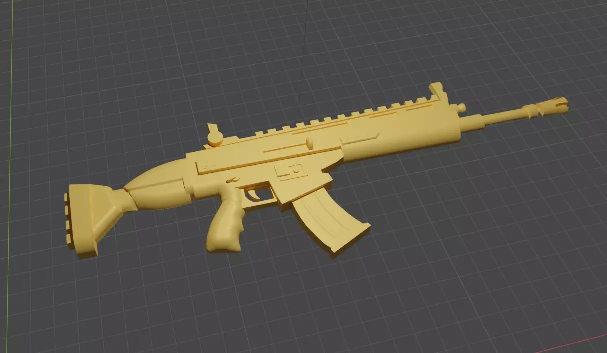 Fortnite Scar Carving 3D Model 3D print model_0