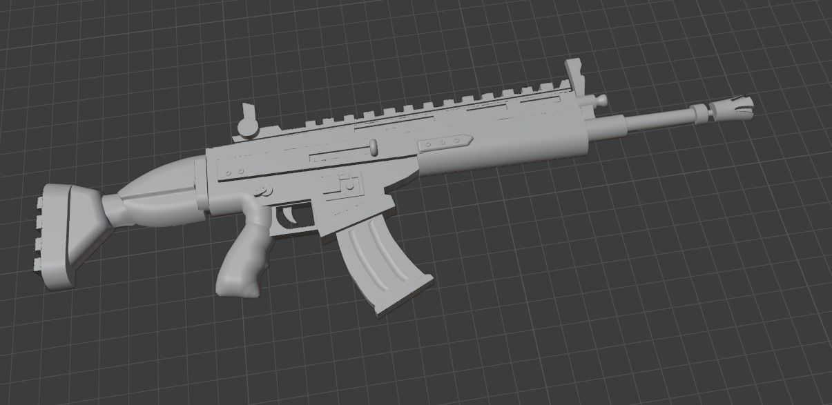 Fortnite Scar Carving 3D Model 3D print model_2