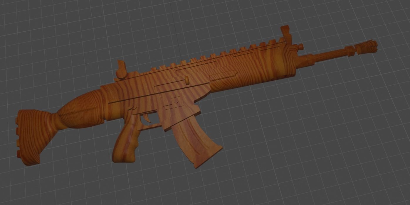 Fortnite Scar Carving 3D Model 3D print model_1