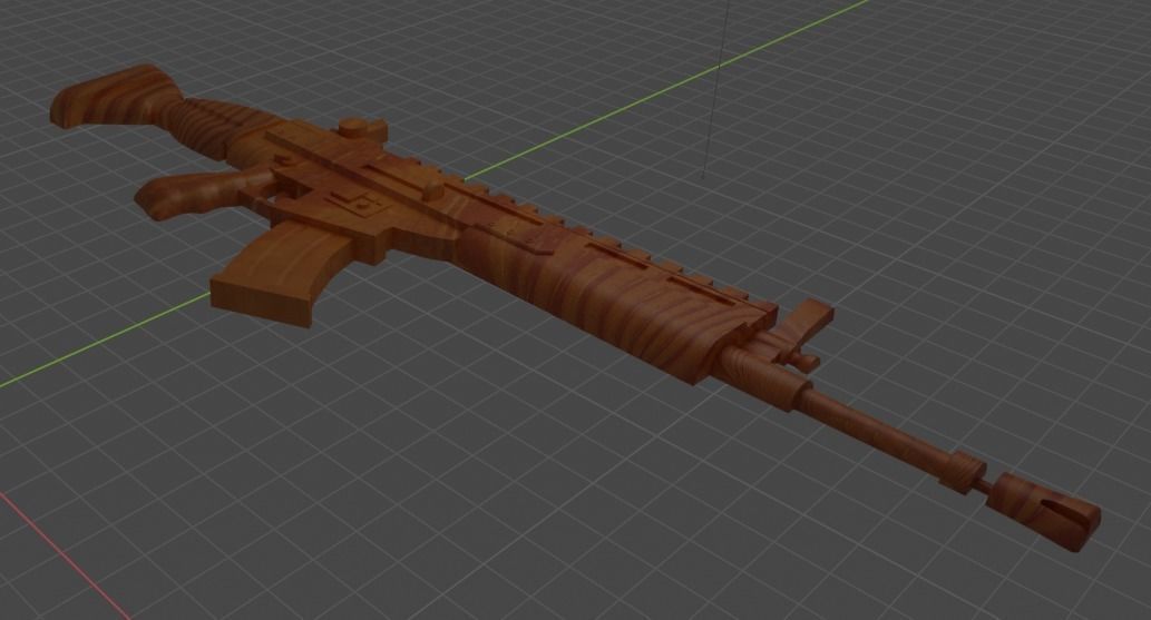Fortnite Scar Carving 3D Model 3D print model_6
