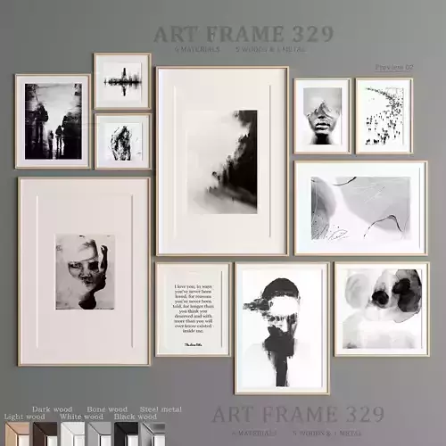 Art Frame 329 Low-poly 3D model