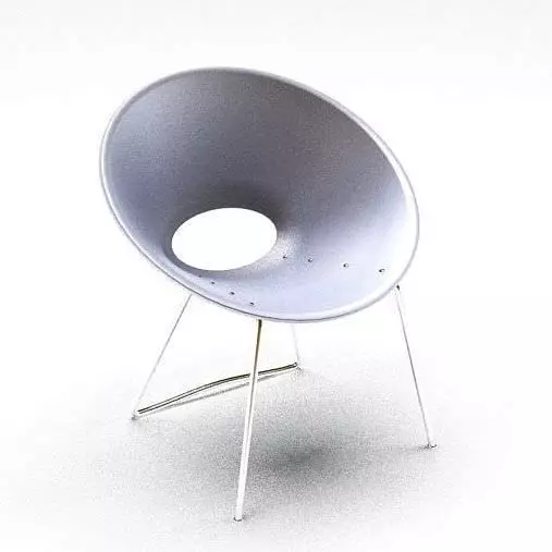 Innovative Metallic Chair 3D model_0