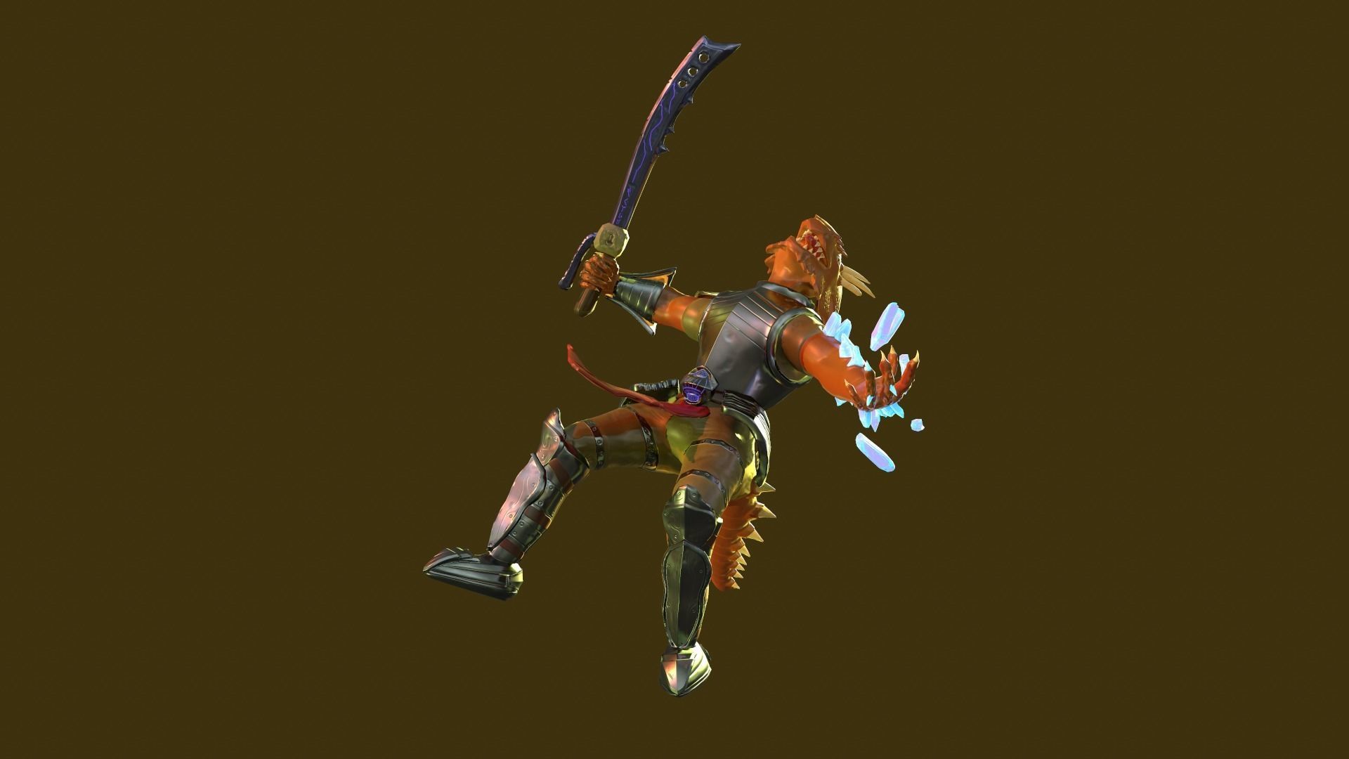 Crystal Knight Low-poly 3D model_12