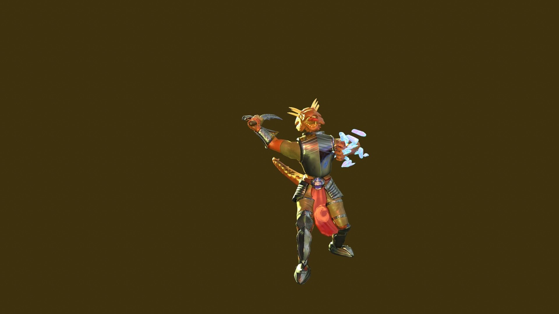 Crystal Knight Low-poly 3D model_4