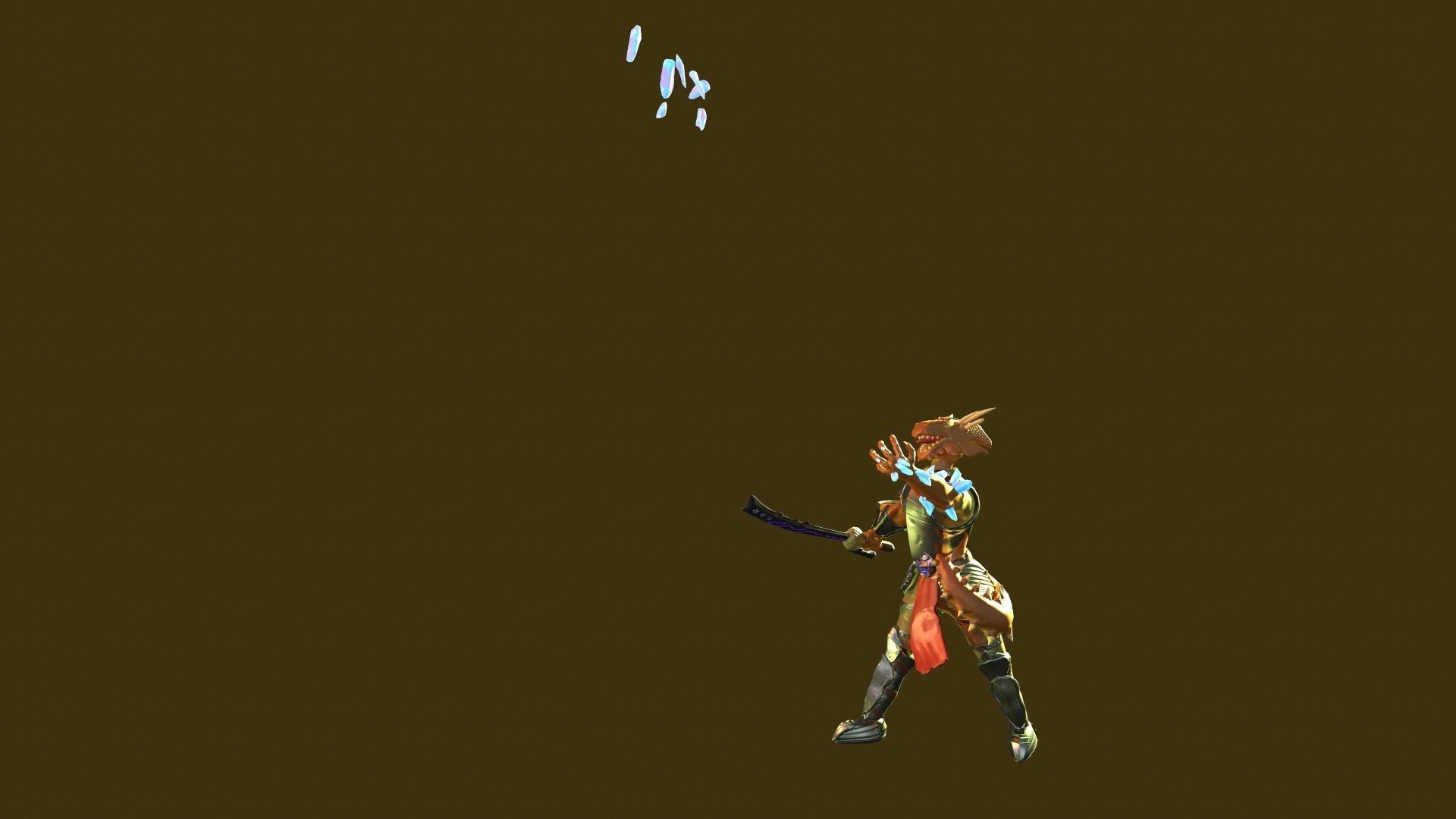 Crystal Knight Low-poly 3D model_8