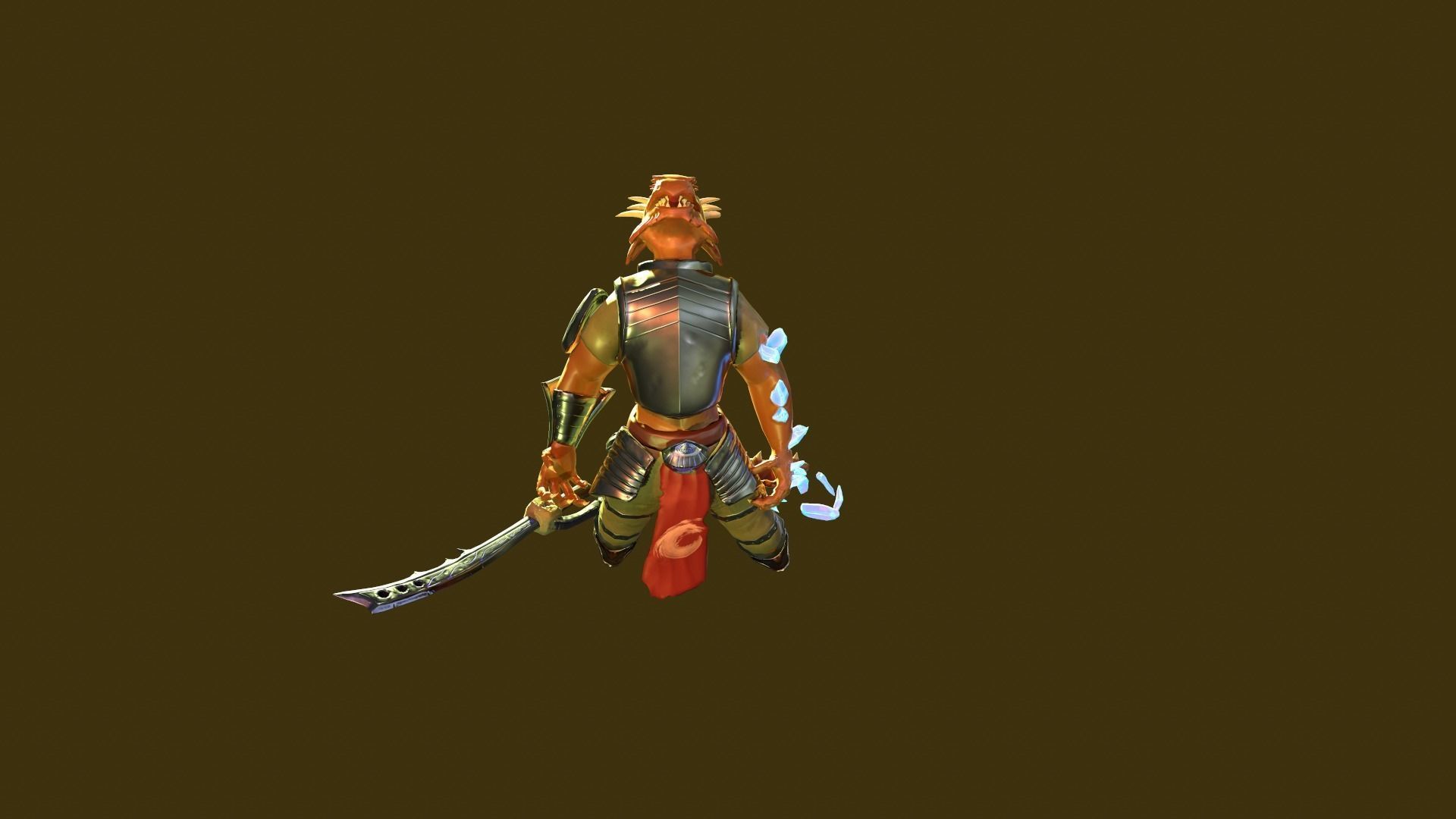 Crystal Knight Low-poly 3D model_14