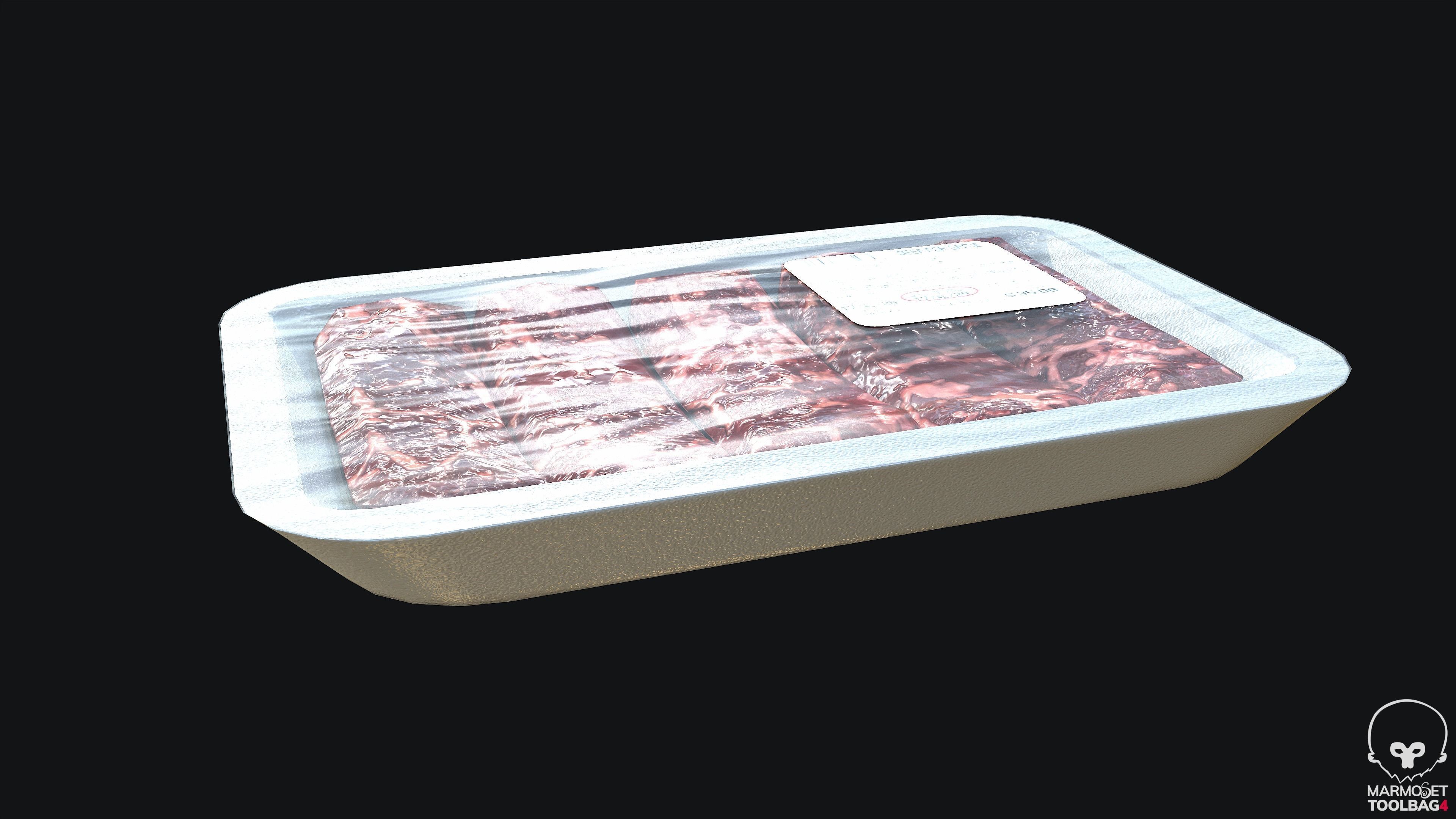 Fresh Meat Package PBR Low-poly 3D model_1